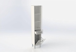 Aquanet Шкаф пенал Верона 35 L с б/к белый – фотография-6